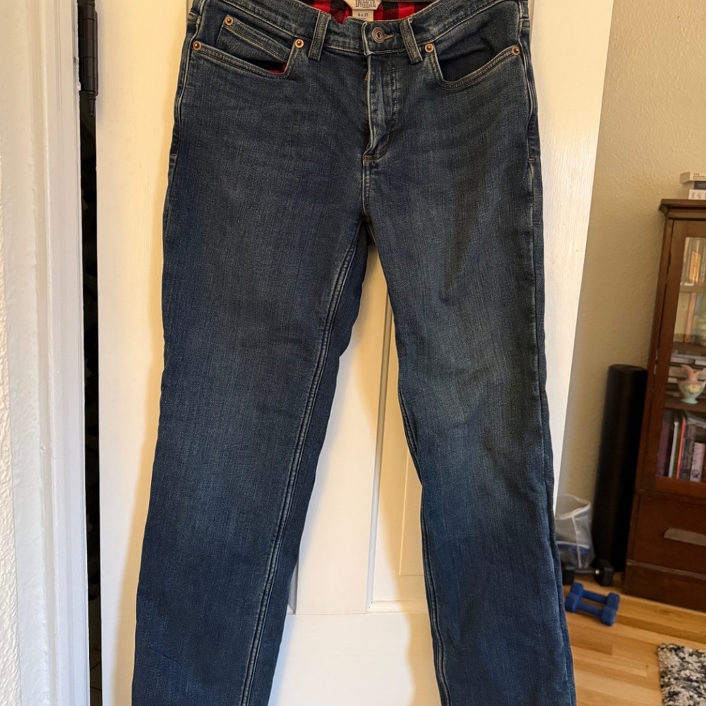Flannel lined jeans